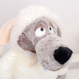 Peluche OEM Lupo in Pelle di Pecora, Simpatico Pupazzo Travestito, Piccolo Lupo Divertente, Regalo per Bambini, Imbottitura in Cotone PP - Product Image 3