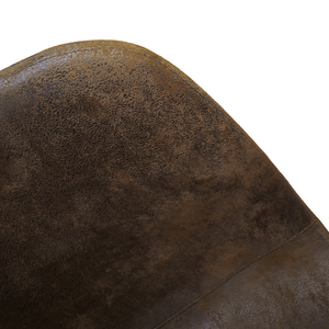Juego de 4 sillas Costanza de cuero ecológico color castaño con base de metal para comedor interior - Product Image 5