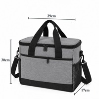 Sac à lunch pour préparation de repas, en polyester réutilisable avec fermeture éclair et poche avant, réutilisable pour le travail quotidien, les voyages et les pique-niques