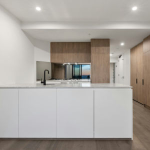 Ensemble complet de meubles de cuisine européens modernes avec charnières, paniers de tiroir et 5+ tiroirs, en panneau <span class=keywords><strong>mélaminé</strong></span> écologique, idéal pour appartement - Product Image 3