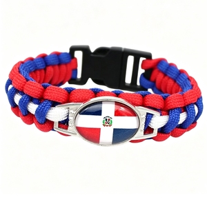 Bracelet en paracorde personnalisé avec le drapeau national d'<span class=keywords><strong>Islande</strong></span>, bracelet de survie tissé à la main pour le camping en plein air et souvenir de <span class=keywords><strong>voyage</strong></span> - Product Image 4