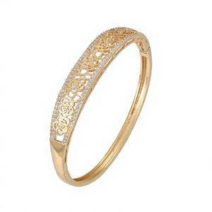 Pulseras de Latón Chapadas en Oro de 18K al por Mayor con Circonita para Bodas de Hombres y Mujeres, Regalos de Estilo Hip Hop, Joyería con Diseño de Constelación - Product Image 4