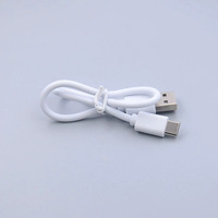 Cable de Carga Micro USB Tipo-C de 20 cm, 0.5A-1A, Conductor de Cobre Puro, Blindaje Trenzado, Revestimiento de TPE/PVC, Blanco, para Banco de Energía y Móviles