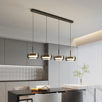 Lustre de salle à manger en verre postmoderne nordique, simple et minimaliste, lustre de chevet de chambre à coucher, design de créateur