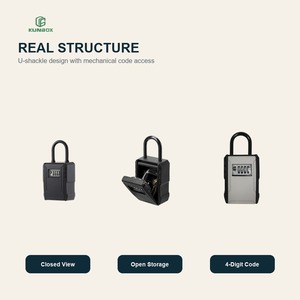Caja de Seguridad Portátil para Llaves con Combinación de 4 Dígitos, Resistente al Agua, para Exteriores, Ideal para Agentes Inmobiliarios y Alquileres Vacacionales - Product Image 2