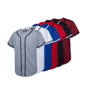 EALER Magliette da Baseball Personalizzate per Uomo, Camicie con Bottoni a Maniche Corte, <span class=keywords><strong>Uniformi</strong></span> <span class=keywords><strong>Sportive</strong></span> Hipster Hip Hop - Product Image 1