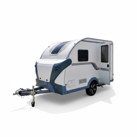 Mini-camping-car futuriste étanche, confortable et luxueux, entièrement équipé (sans cuisinière, avec réfrigérateur)