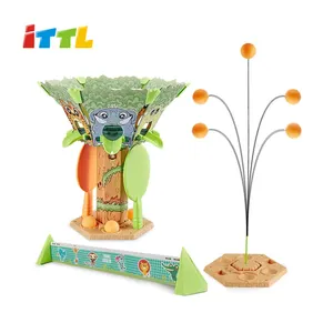 ITTL运动游戏互动乒乓球树4合1球棒儿童玩具乒乓球玩具套装