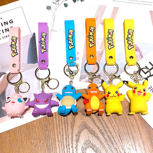 Porte-clés en caoutchouc 3D motif Pokémon dessin animé, pendentif pour clés de voiture, accessoires – Grande Vente - Product Image 6