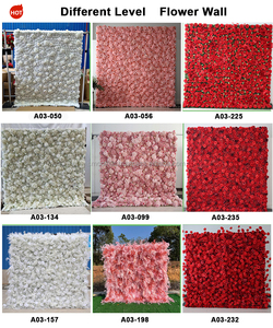 Mur de fleurs artificielles en tissu, roses blanches, pour mariage, événements et fêtes - Offre spéciale - Product Image 5
