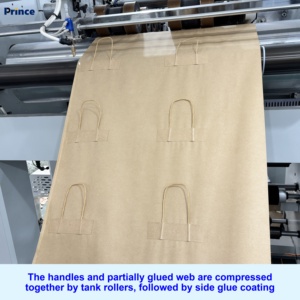 Machine de fabrication de sacs en papier 450TG, machine à fond carré, machine à poignées découpées en D, machine à sacs de shopping <span class=keywords><strong>Zara</strong></span> - Product Image 2