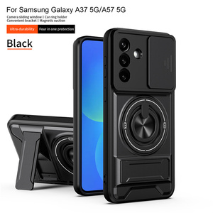 Étui de protection magnétique puissant Lichicase avec anneau rotatif et béquille pour appareil photo, compatible <span class=keywords><strong>Samsung</strong></span> A07 A57 A37 - Product Image 5