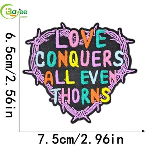 Parche bordado rosa ecológico al por mayor con palabras divertidas para esposo y esposa, termoadhesivo para sombrero, insignia, bolso - Product Image 5