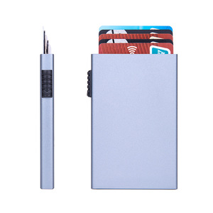 Tarjetero de Aluminio para Hombre con Bloqueo RFID, Cartera Delgada con Bloqueo RFID, Monedero Metálico, Caja para Tarjetas Metálica - Product Image 2