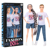 Muñeca Bobby de Plástico de 30 cm con Novio en Caja para Exportación, Set de Pareja a la Moda, Juguete Modelo Inflable
