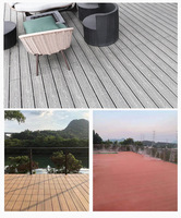 Terrasse en composite bois-plastique de style européen pour quai, terrasse en WPC de haute qualité, co-extrusion, résistante au feu