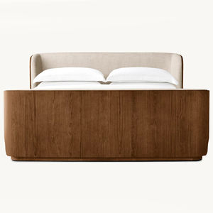 <span class=keywords><strong>Handmade</strong></span> โมเดิร์นหรูหราตกแต่งบ้านเฟอร์นิเจอร์ไม้ขนาดเต็มขนาดเตียงขนาดคิงไซส์กรอบ - Product Image 4