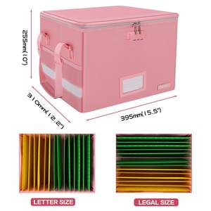 صندوق مستندات قابل للطي مقاوم للماء والحريق مع قفل، يمكن تخصيص اللون والشعار، ملف معلق للمنزل/المدرسة/المكتب - Product Image 4