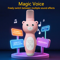 Microphone Karaoké Portable Sans Fil pour Enfants avec Batterie 18650, Réduction de Bruit, Directivité Cardioïde et Connecteur Type C