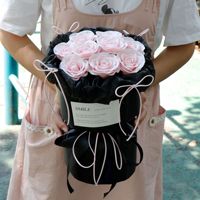 Kotak Hadiah Bunga Abadi Mewah, Buket Mawar Abadi, Rangkaian Bunga untuk Hari Valentine, Hadiah Pernikahan, Buket Bunga Keabadian