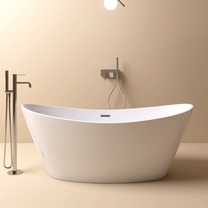 Bañera acrílica de remojo independiente, Baño de 1,7 metros de longitud para adultos - Product Image 4