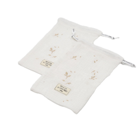 Pochette personnalisée en tissu de coton pour adultes, sac en mousseline souple, cadeau de maternité