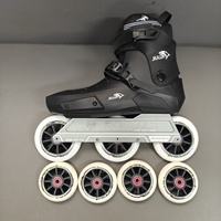 Patins à roulettes de course pour adultes Nine-wheel Wizard Edition, design interchangeable trois/quatre roues en ligne, roues en polyuréthane en option