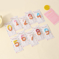 Bougies d'anniversaire numérotées 0-9 colorées pour gâteaux, décoratives pour fêtes, vente en gros
