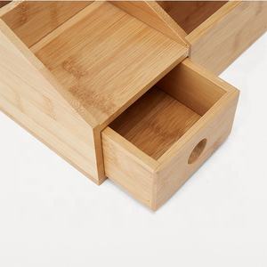 ZB BSCI Factory Bamboo <strong>Desk</strong> <strong>Organiser</strong> <strong>Desk</strong> <strong>Tidy</strong> Pen Holder Makeup <strong>Organiser</strong> Office Multifunctional Organizer - Product Image 6