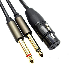 Cable divisor Y <span class=keywords><strong>de</strong></span> 3 pines XLR hembra <span class=keywords><strong>a</strong></span> doble <span class=keywords><strong>de</strong></span> 1/4 pulgadas, XLR hembra <span class=keywords><strong>a</strong></span> doble 6,35mm <span class=keywords><strong>Mono</strong></span> TS enchufe Mic Cable Adaptador <span class=keywords><strong>convertidor</strong></span> <span class=keywords><strong>de</strong></span> <span class=keywords><strong>Audio</strong></span> - Product Image 4