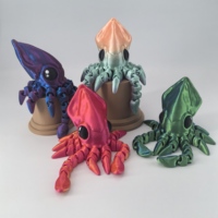 Moderne 3D-Gedruckte Bunte Kleine Tintenfische - Geburtstagsdekoration & Spielzeug für Zuhause und Schreibtisch