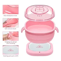 Kit chauffe-cire en silicone pliable 400 ml, appareil portable pour l'épilation à la cire, pour faire fondre les granulés de cire, épilation corporelle