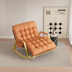 Sedie a sdraio di lusso divano soggiorno moderno in legno sedie a dondolo moderno campeggio sedia a sdraio con poggiatesta e bracciolo