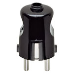 Spina assiale nera 2P+T 16A S31, lunghezza 12 pollici, larghezza 5 pollici, altezza 3,5 pollici - Product Image 1