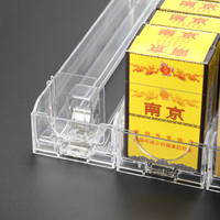 Système de séparation et de rangement réglable pour tabac et aliments en conserve, distributeur de cigarettes pour supermarché