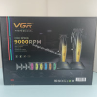 Tondeuse à cheveux professionnelle rechargeable Vgr V-270&992 9000 tr/min en métal pour salon de coiffure pour hommes
