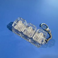 Porte-clés Fidget personnalisable avec 1/2/3/4/5/6/9 touches, clavier mécanique LED, axe de clavier, jouet anti-stress, boutons DIY, keycaps