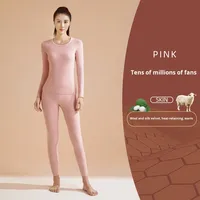 Nouvel ensemble de sous-vêtements thermiques en cachemire et soie noir et or, épais, haute élasticité, pour adolescents, collection automne 2026, avec logo OEM