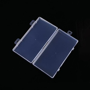 Rectangular Transparent Storage Box 1.7 Long P Plastic Covered Desktop Organizer For Electronic Components Fish Hooks Cards - Product Image 2