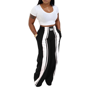 CN793 Nuovi <span class=keywords><strong>Pantaloni</strong></span> Sportivi Casual Versatili a Tubo Dritto <span class=keywords><strong>con</strong></span> Contrasto, Stile Europeo e Americano, <span class=keywords><strong>Estivi</strong></span>, a <span class=keywords><strong>Vita</strong></span> Media - Product Image 6