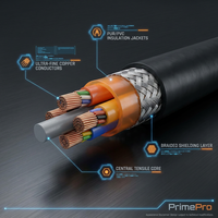 Chaîne porte-câbles robotique PrimePro haute flexibilité, 10 millions de cycles de flexion, gaine PUR, résistante à la torsion, blindage EMC, automatisation