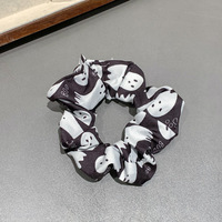 Scrunchie Rambut Elastis Bertema Halloween dengan Logo Kustom, Warna-warni, Hantu Seram, Labu, untuk Wanita, Aksesoris Rambut Liburan