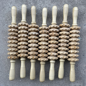 Rodillo de Masaje de Madera Maciza de Nueve Ruedas, Venta Caliente, Masajeador de Meridianos para el Cuidado de la Espalda, Tabla de Guasha, Producto para Aplicación Corporal - Product Image 2