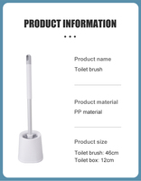 Commode toilette nettoyant ensemble ménage rond blanc Style Simple aluminium/plastique indépendamment suspendu brosse de toilette