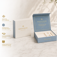 Emballage cadeau pour soins de la peau avec logo personnalisé imprimé à chaud sur velours EVA style livre
