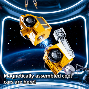Индивидуальный пластиковый робот-трансформер, магнитная модель-конструктор, унисекс, меняющий форму, для детей от <span class=keywords><strong>3</strong></span> лет - Product Image 4
