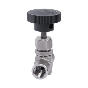 Vanne à aiguille en acier inoxydable, filetage interne 1/4 po, commande manuelle, pour fluides généraux - Product Image 1