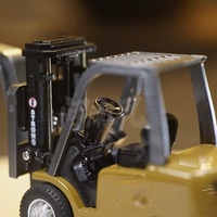 Mini Montacargas a Escala 1/64, Modelo Fundido a Presión, Juguete para Niños, Modelo de Tamaño Pequeño, Simulación de Montacargas Real