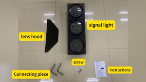 Jinke tự động 200mm tín hiệu giao thông với bộ đếm thời gian Bộ Điều khiển nội bộ đếm ngược ánh sáng giao thông không thấm nước - Product Image 5