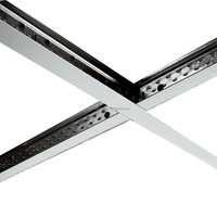 Composants de plafond en T plat blanc, acier inoxydable, acier galvanisé, barre en T pour plafond en PVC et plaques de plâtre